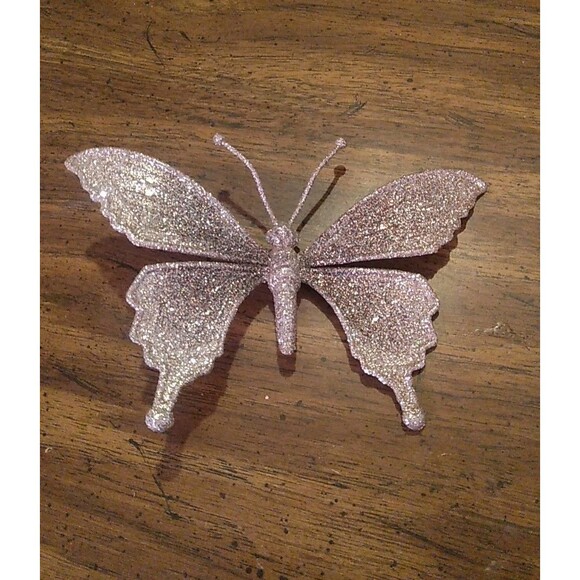 Pottery Barn Kids Silver Butterfly Christmas Ornament 3-D - Picture 2 of 5